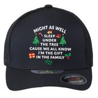 Might As Well Sleep Under The Tree Christmas Family Flexfit Unipanel Trucker Cap