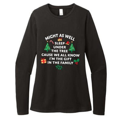 Might As Well Sleep Under The Tree Christmas Family Womens CVC Long Sleeve Shirt