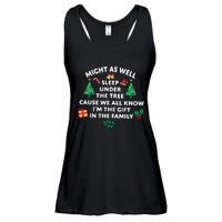 Might As Well Sleep Under The Tree Christmas Family Ladies Essential Flowy Tank