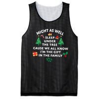 Might As Well Sleep Under The Tree Christmas Family Mesh Reversible Basketball Jersey Tank