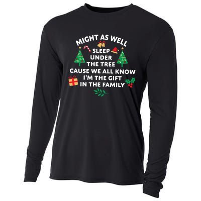 Might As Well Sleep Under The Tree Christmas Family Cooling Performance Long Sleeve Crew