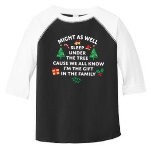 Might As Well Sleep Under The Tree Christmas Family Toddler Fine Jersey T-Shirt