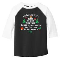 Might As Well Sleep Under The Tree Christmas Family Toddler Fine Jersey T-Shirt