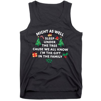 Might As Well Sleep Under The Tree Christmas Family Tank Top