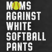 Moms Against White Softball Pants 7 Panel Mesh Trucker Snapback Hat