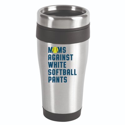 Moms Against White Softball Pants 16oz Travel Tumbler