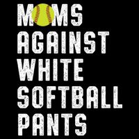 Moms Against White Softball Pants Zip Tote Bag