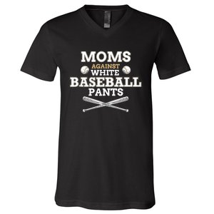 Moms Against White Baseball Pants funny baseball mom mother Tank Top V-Neck T-Shirt