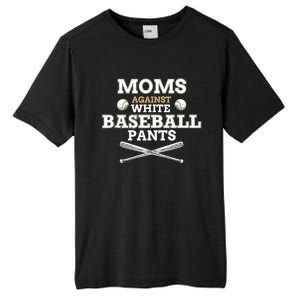 Moms Against White Baseball Pants funny baseball mom mother Tank Top Tall Fusion ChromaSoft Performance T-Shirt