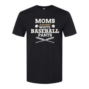 Moms Against White Baseball Pants funny baseball mom mother Tank Top Softstyle CVC T-Shirt