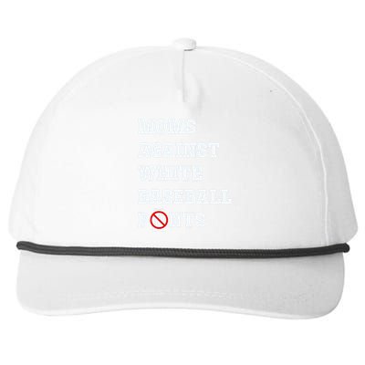 Moms Against White Baseball Pants Funny Snapback Five-Panel Rope Hat