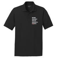 Moms Against White Baseball Pants Funny PosiCharge RacerMesh Polo