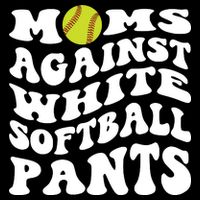 Moms Against White Softball Pants Funny Softball Mom 16 in Basic Backpack