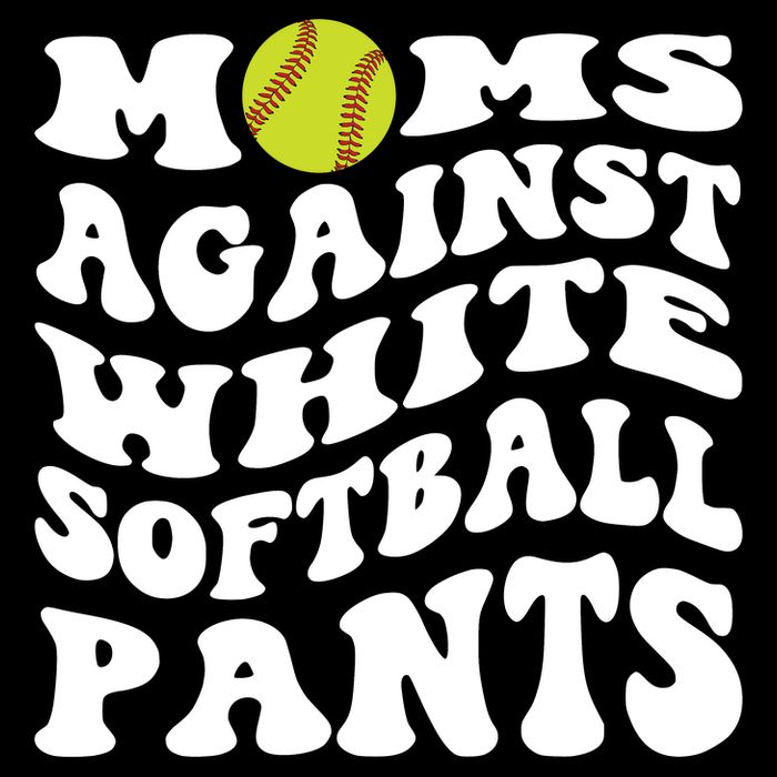 Moms Against White Softball Pants Funny Softball Mom 16 in Basic Backpack