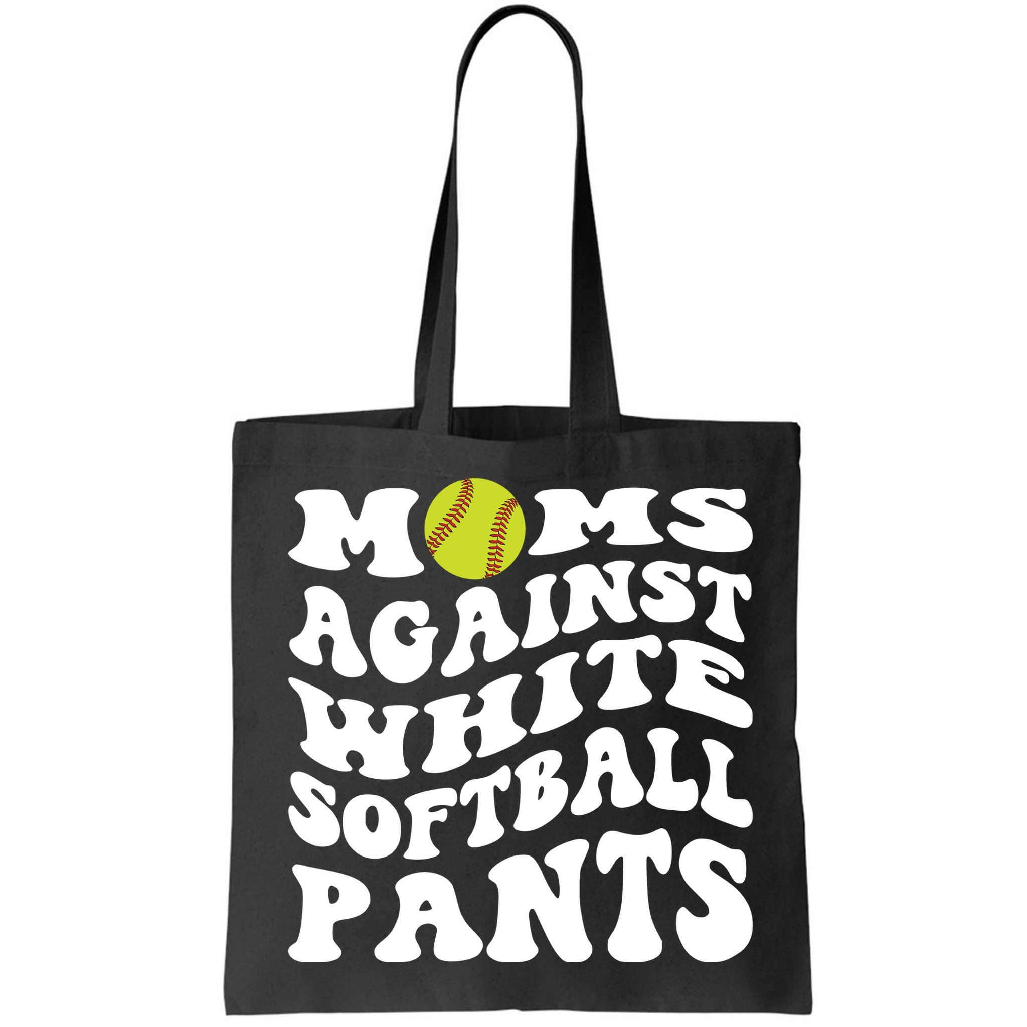 Moms Against White Softball Pants Funny Softball Mom Bag