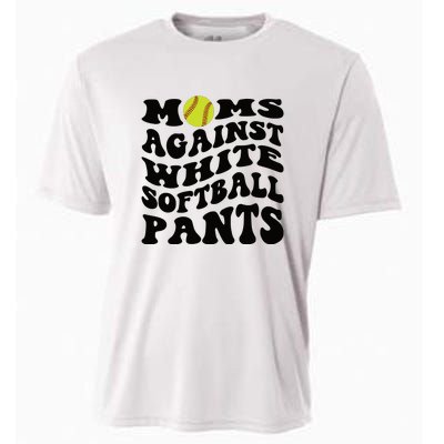 Moms Against White Softball Pants Funny Softball Mom Cooling Performance Crew T-Shirt