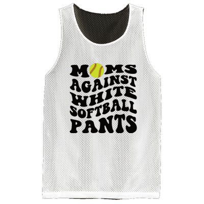 Moms Against White Softball Pants Funny Softball Mom Mesh Reversible Basketball Jersey Tank