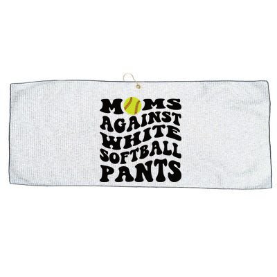 Moms Against White Softball Pants Funny Softball Mom Large Microfiber Waffle Golf Towel