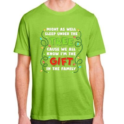 Might As Well Sleep Under The Tree Humor Favorite Person Funny Christmas Adult ChromaSoft Performance T-Shirt