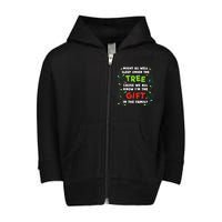 Might As Well Sleep Under The Tree Humor Favorite Person Funny Christmas Toddler Zip Fleece Hoodie