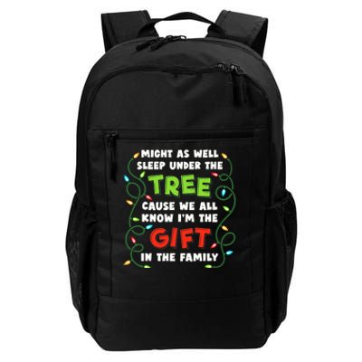 Might As Well Sleep Under The Tree Humor Favorite Person Funny Christmas Daily Commute Backpack