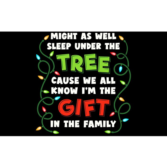 Might As Well Sleep Under The Tree Humor Favorite Person Funny Christmas Bumper Sticker