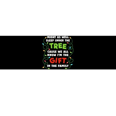 Might As Well Sleep Under The Tree Humor Favorite Person Funny Christmas Bumper Sticker