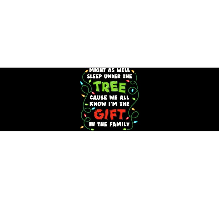 Might As Well Sleep Under The Tree Humor Favorite Person Funny Christmas Bumper Sticker