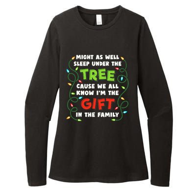 Might As Well Sleep Under The Tree Humor Favorite Person Funny Christmas Womens CVC Long Sleeve Shirt