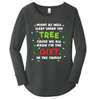 Might As Well Sleep Under The Tree Humor Favorite Person Funny Christmas Women's Perfect Tri Tunic Long Sleeve Shirt