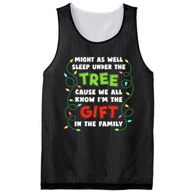 Might As Well Sleep Under The Tree Humor Favorite Person Funny Christmas Mesh Reversible Basketball Jersey Tank