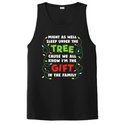 Might As Well Sleep Under The Tree Humor Favorite Person Funny Christmas PosiCharge Competitor Tank