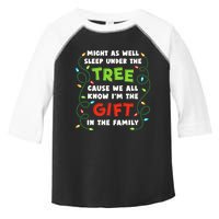 Might As Well Sleep Under The Tree Humor Favorite Person Funny Christmas Toddler Fine Jersey T-Shirt