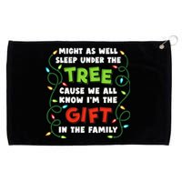 Might As Well Sleep Under The Tree Humor Favorite Person Funny Christmas Grommeted Golf Towel