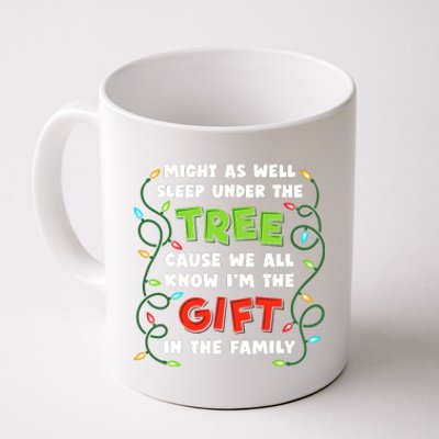 Might As Well Sleep Under The Tree Humor Favorite Person Funny Christmas Coffee Mug