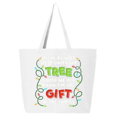 Might As Well Sleep Under The Tree Humor Favorite Person Funny Christmas 25L Jumbo Tote