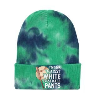 Moms Against White Baseball Pants Funny Baseball Tie Dye 12in Knit Beanie