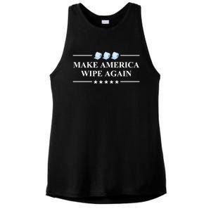 Make America Wipe Again Funny Gift Ladies PosiCharge Tri-Blend Wicking Tank