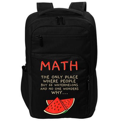 Math And Watermelons Mathematics Calculation Numbers Impact Tech Backpack