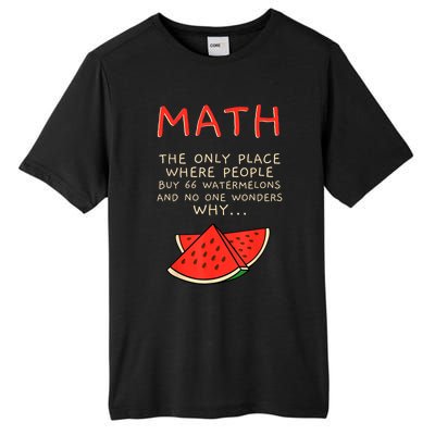 Math And Watermelons Mathematics Calculation Numbers Tall Fusion ChromaSoft Performance T-Shirt