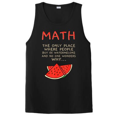 Math And Watermelons Mathematics Calculation Numbers PosiCharge Competitor Tank