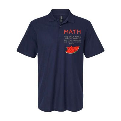 Math And Watermelons Mathematics Calculation Numbers Softstyle Adult Sport Polo