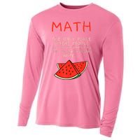 Math And Watermelons Mathematics Calculation Numbers Cooling Performance Long Sleeve Crew