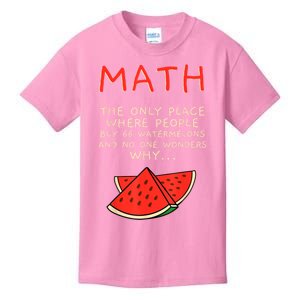 Math And Watermelons Mathematics Calculation Numbers Kids T-Shirt