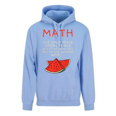 Math And Watermelons Mathematics Calculation Numbers Unisex Surf Hoodie