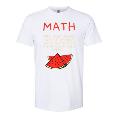 Math And Watermelons Mathematics Calculation Numbers Softstyle CVC T-Shirt