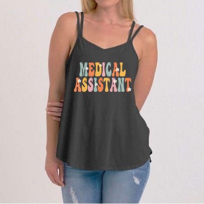 Medical Assistant Week Groovy Appreciation Day Women's Strappy Tank