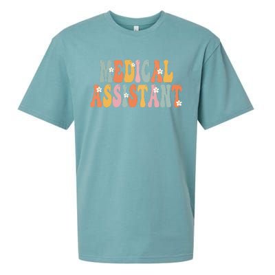 Medical Assistant Week Groovy Appreciation Day Sueded Cloud Jersey T-Shirt