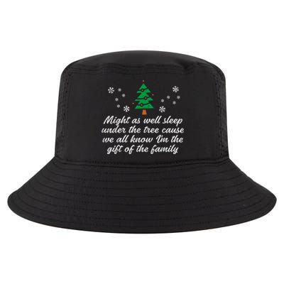 Might As Well Sleep Under The Tree Funny Christmas Xmas Cool Comfort Performance Bucket Hat