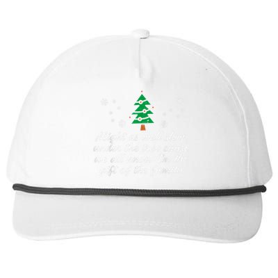 Might As Well Sleep Under The Tree Funny Christmas Xmas Snapback Five-Panel Rope Hat